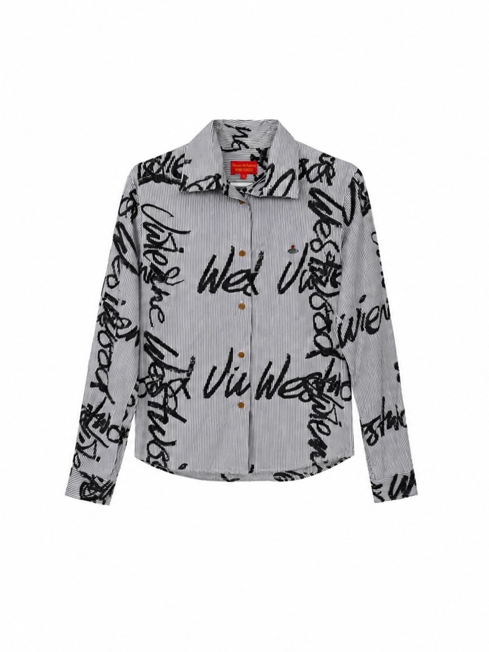 Rare Vintage Vivienne Westwood Red Label Script Button Up Shirt (Size L) - Picture 3 of 7
